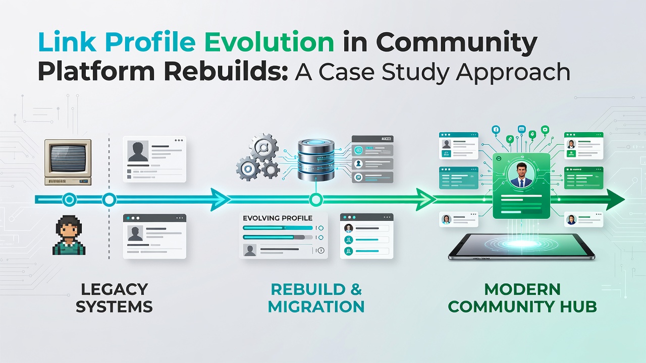 Link Profile Evolution in Community Platform Rebuilds: A Case Study Approach